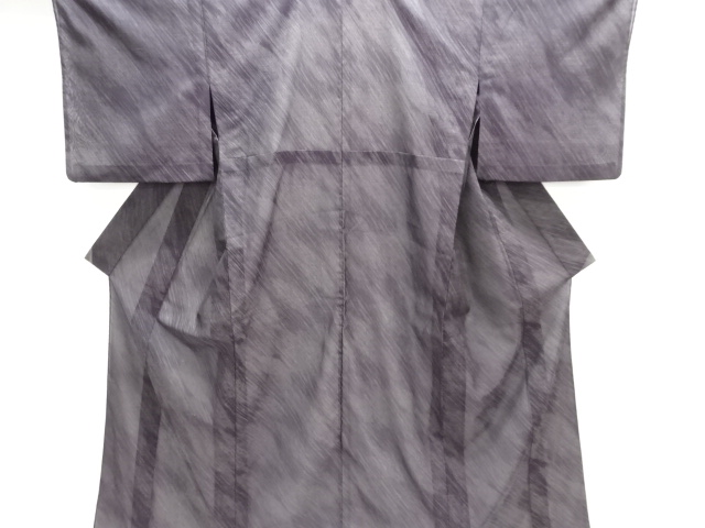 JAPANESE KIMONO / KIMONO FOR SUMMER DIAGONAL RAIN STRIPE PATTERN WOVEN